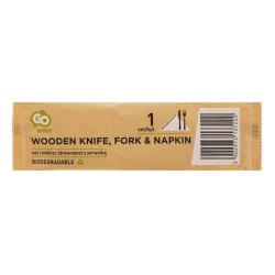 Party Wooden Wooden Fork and Knife with Napkin