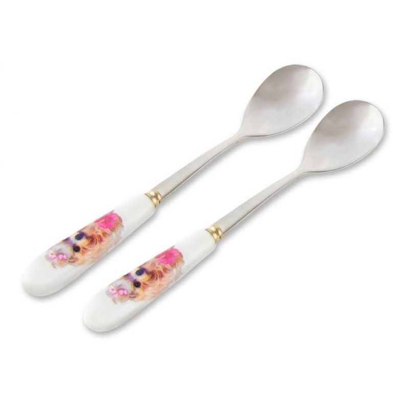 Animals My Lovely Friends Metal coffee spoon set with dogs in gift box