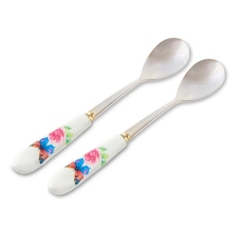 Rose Butterfly Rose metal coffee spoon set in gift box