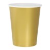 Colour Solid Gold Gold Paper Cup 14 pcs 270 ml