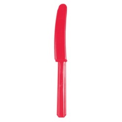 Colour Cutlery, knife - 10 pieces Apple Red