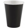 Lot de 8 gobelets en papier de couleur noire, 250 ml