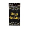 Happy Birthday B&C Black Black Happy Birthday foil tablecloth 137x183 cm