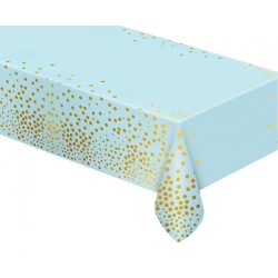 Nappe anniversaire B&C Gold Dots Bleu 137x183 cm