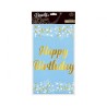 Happy Birthday B&C Light Blue Blue Happy Birthday foil tablecloth 137x183 cm