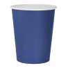 Gobelet en papier bleu uni de couleur bleue, 14 pièces, 270 ml