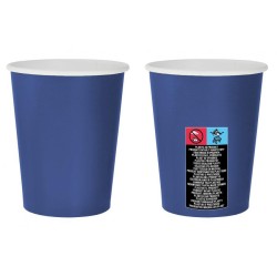 Colour Solid Blue Blue paper cup 14 pcs 270 ml