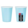 Colour Solid Light Blue Blue Paper Cup 14 pcs 270 ml