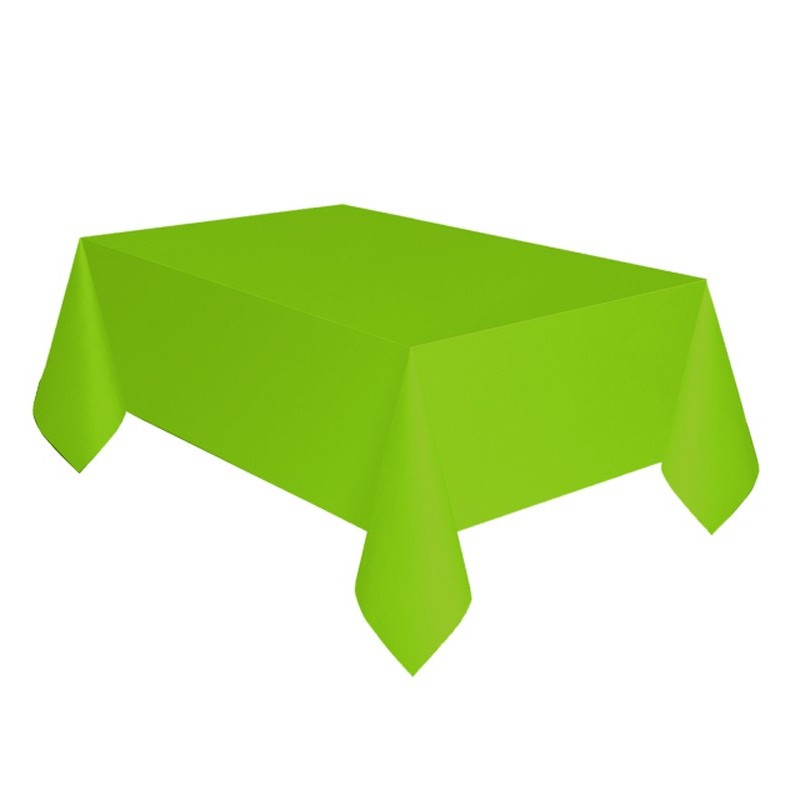 Nappe en papier couleur Kiwi, verte 137x274 cm