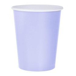 Colour Solid Lavender Purple Paper Cup 14 pcs 270 ml