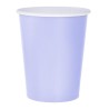 Gobelets en papier de couleur lavande unie violet 14 pièces 270 ml