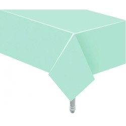 Nappe en papier couleur menthe vert menthe 132x183 cm