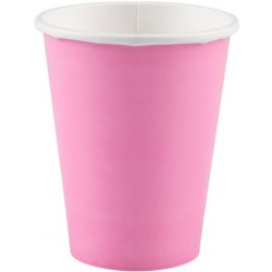 Lot de 8 gobelets en papier rose de 250 ml