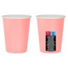 Gobelets en papier rose clair uni 14 pièces 270 ml