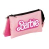 Barbie Pink 3-compartment pencil case 21 cm