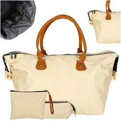 Sac cabas avec pochette beige