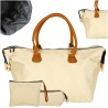 Sac cabas avec pochette beige