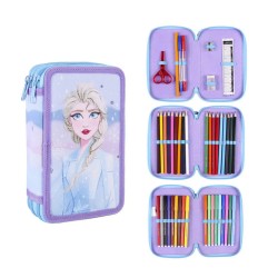 Trousse à crayons à 3 niveaux Disney Frozen