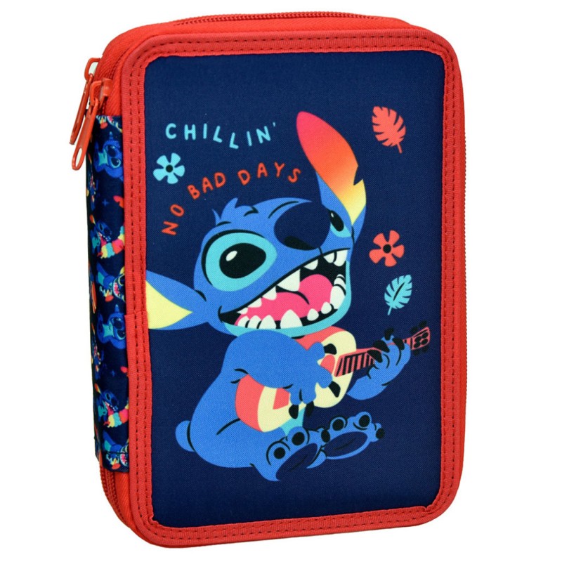 Disney Lilo and Stitch Chillin' filled pencil case, double tier