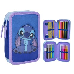 Trousse à crayons remplie Disney Lilo et Stitch 2 pièces