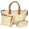Sac cabas avec pochette beige