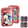 Trousse à crayons Disney Mickey remplie de 2 niveaux