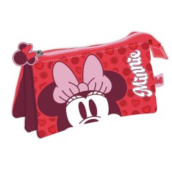 Trousse à crayons Disney Minnie avec 3 compartiments 21 cm