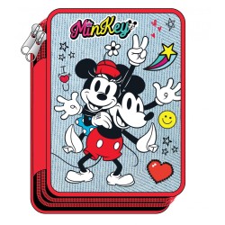 Trousse à crayons à 2 niveaux remplie Disney Minnie Minkey