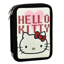 Hello Kitty Heart pencil case filled 2 layers