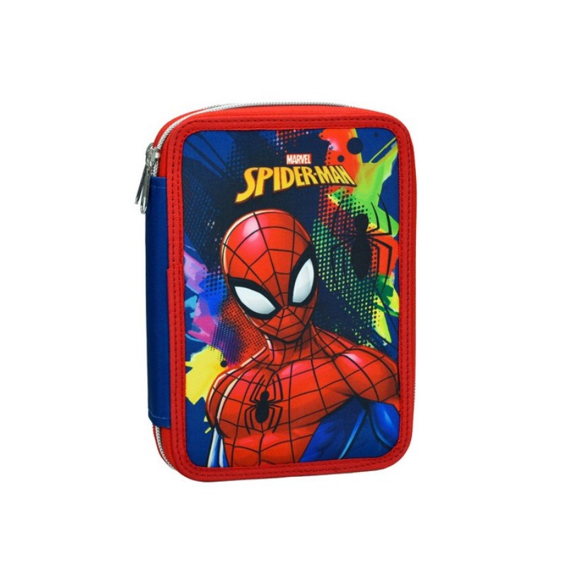 Spiderman Splotch filled pencil case 2 layers