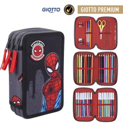 Spiderman pencil case filled 3-tier