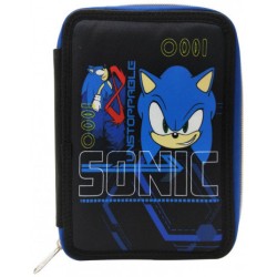 Trousse à crayons Sonic the Hedgehog Go Fast Sonic the Hedgehog remplie à 2 couches