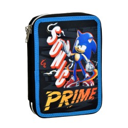 Trousse à crayons Sonic the Hedgehog Prime remplie à 2 niveaux