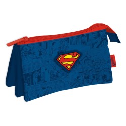 Trousse à crayons 3 compartiments Superman Comic 21 cm