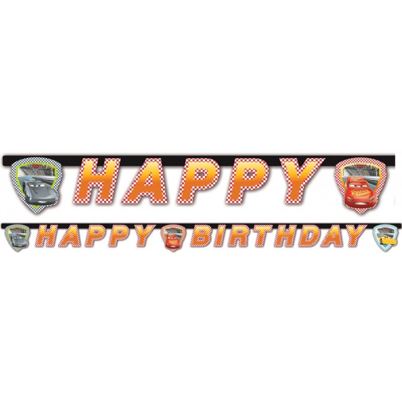 Disney Disney Verdák Arena Race Disney Cars Happy Birthday Banner 200 cm