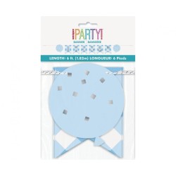 First Birthday 1st Birthday Blue paper banner 182 cm