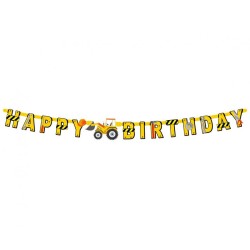 Construction Building Blocks Happy Birthday Banner 220 cm