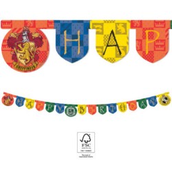 Harry Potter Hogwarts Houses Happy Birthday Sign FSC 2 m