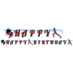 Miraculous Ladybug City Happy Birthday sign 200 cm