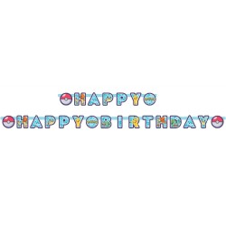 Pokémon Initial Happy Birthday banner 200 cm