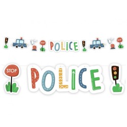 Police Beep paper sign 3 m