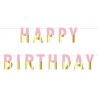 Happy Birthday Pink Gold Pink Happy Birthday paper banner 160 cm