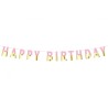 Happy Birthday Pink Gold Pink Happy Birthday paper banner 160 cm