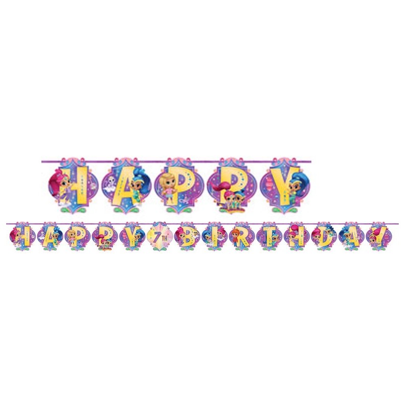 Shimmer and Shine Magic Happy Birthday sign 200 cm