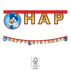 Sonic the Hedgehog Sega Sonic the Hedgehog Happy Birthday Banner FSC 2 m