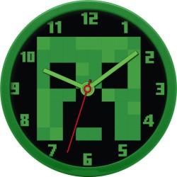 Minecraft Green wall clock 25 cm