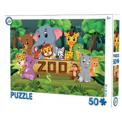 Puzzle Animaux du Zoo 50 pièces