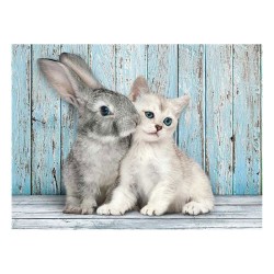 Állatos Cat & Bunny 500 db-os puzzle Clementoni