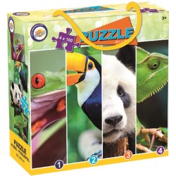 Animals Exotic puzzle 4x100 pieces