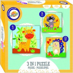 Puzzle 3 en 1 Animaux